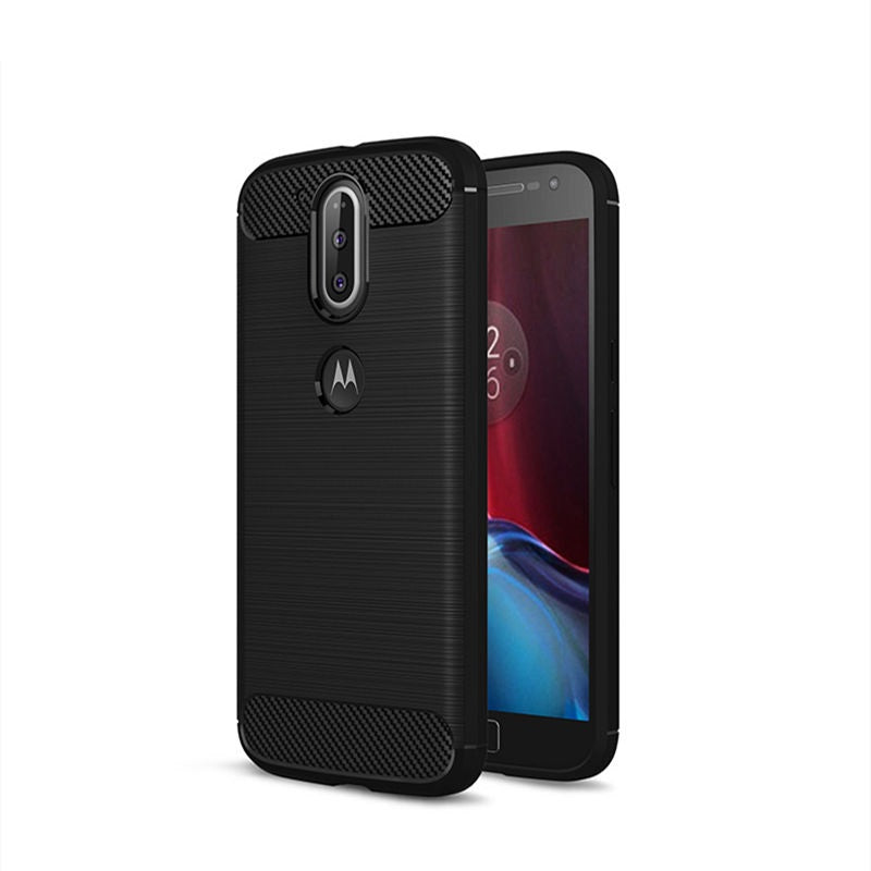 Capa Carbon Gel TPU Carbono Preto para Motorola Moto G4 Plus - Multi4you®