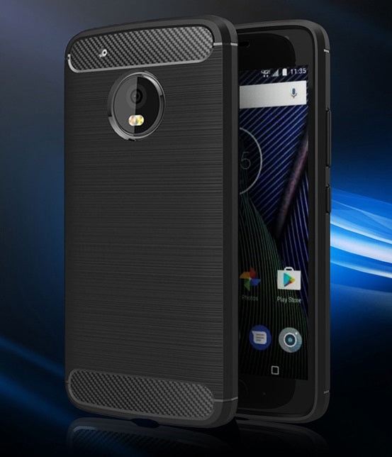 Capa Carbon Gel TPU Carbono Preto para Motorola Moto G5 Plus - Multi4you®