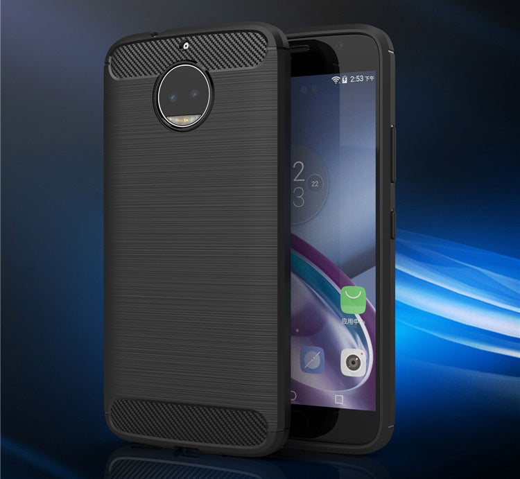Capa Carbon Gel TPU Carbono Preto para Motorola Moto G5S Plus - Multi4you®