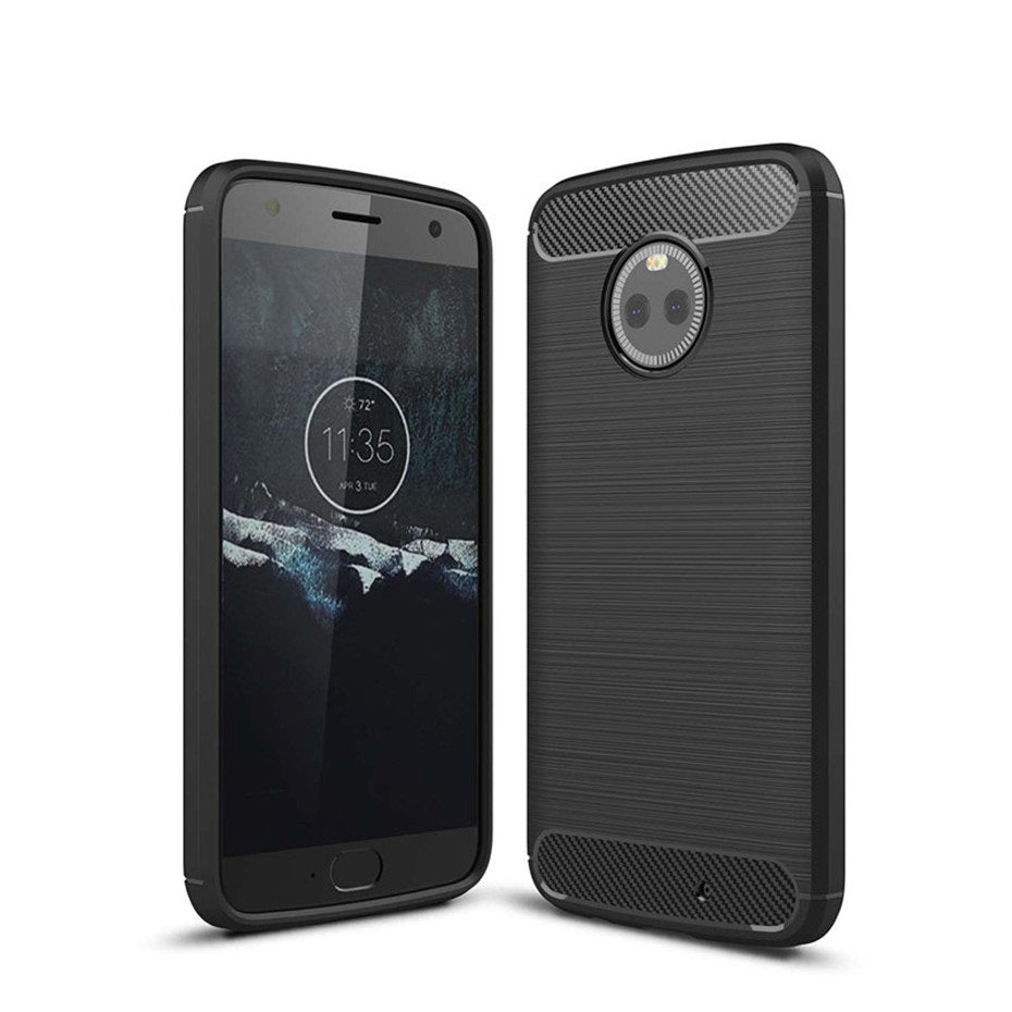 Capa Carbon Gel TPU Carbono Preto para Motorola Moto X4 - Multi4you®