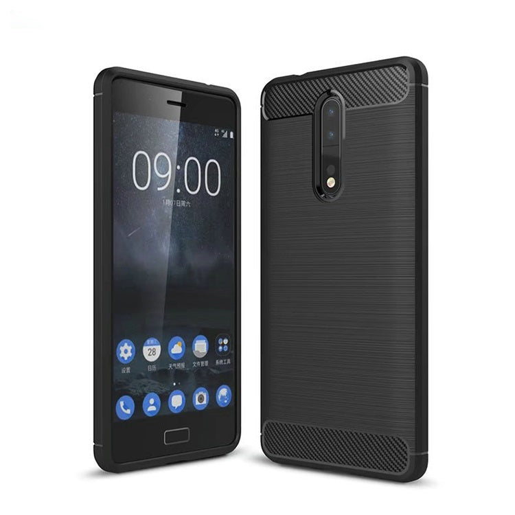 Capa Carbon Gel TPU Carbono Preto para Nokia 8 - Multi4you®