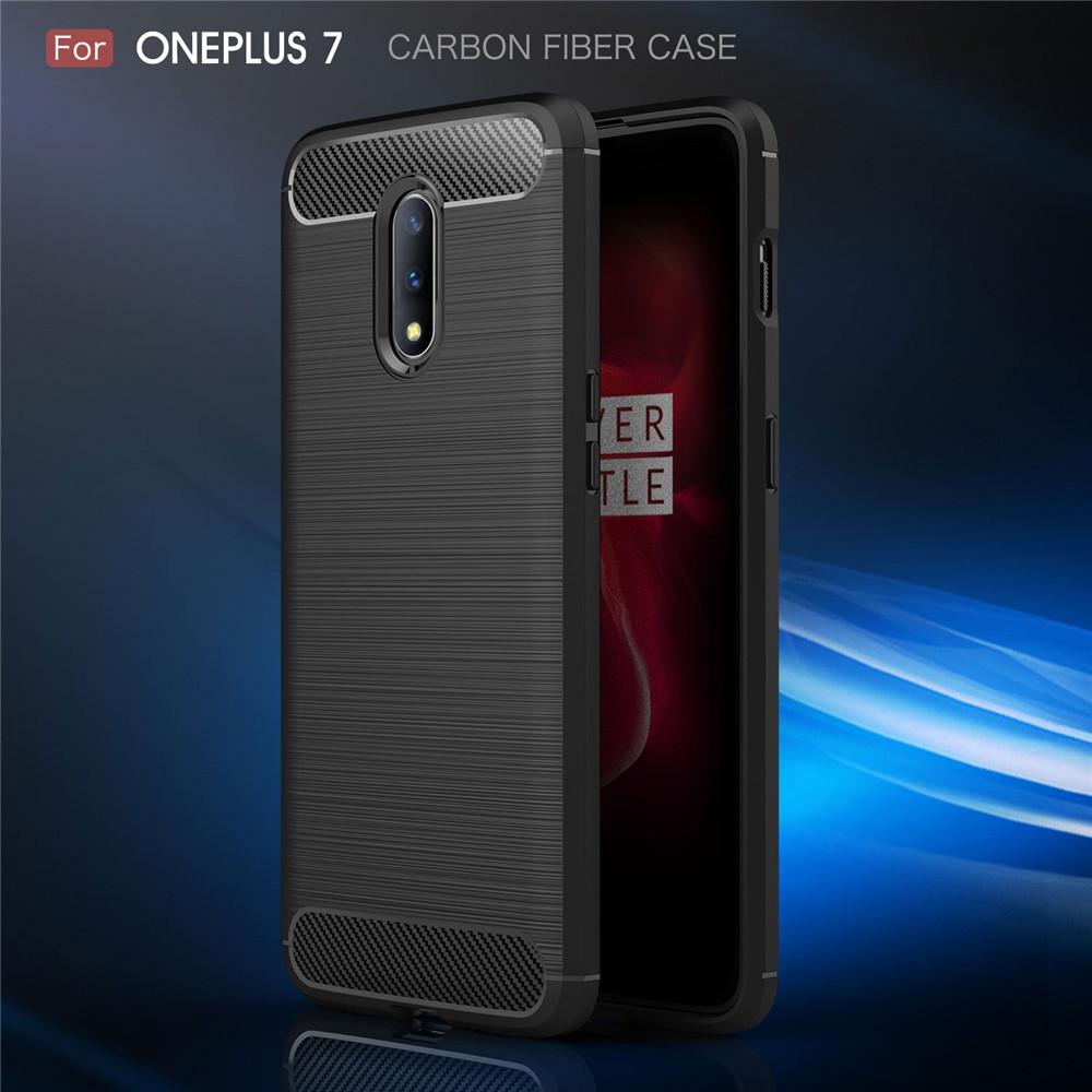 Capa Carbon Gel TPU Carbono Preto para OnePlus 7 - Multi4you®