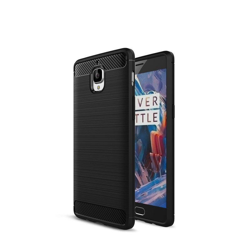 Capa Carbon Gel TPU Carbono Preto para Oneplus 3 - Multi4you®