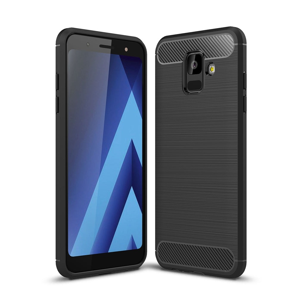 Capa Carbon Gel TPU Carbono Preto para Samsung Galaxy A6 (2018) - Multi4you®