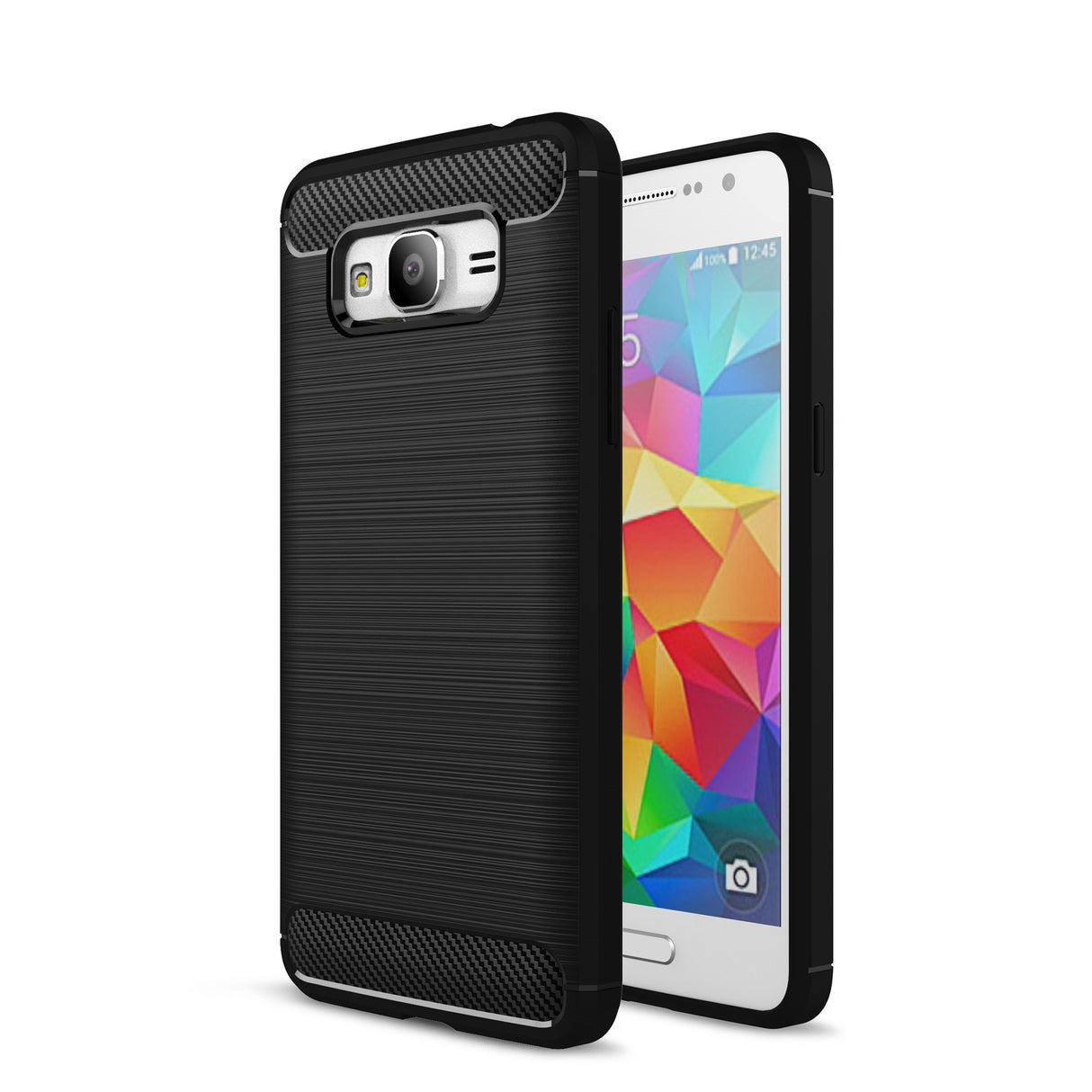 Capa Carbon Gel TPU Carbono Preto para Samsung Galaxy J3 Pro - Multi4you®