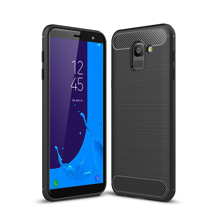 Capa Carbon Gel TPU Carbono Preto para Samsung Galaxy J6 (2018) - Multi4you®