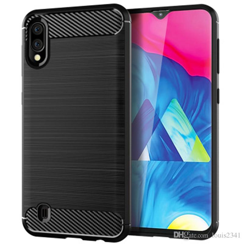 Capa Carbon Gel TPU Carbono Preto para Samsung Galaxy M10 - Multi4you®