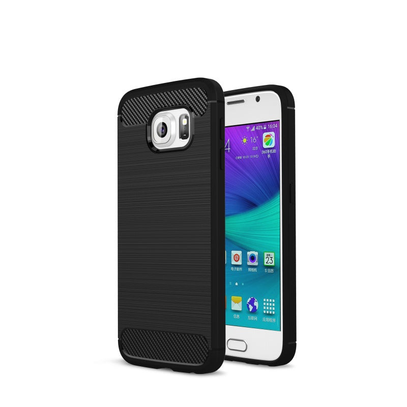 Capa Carbon Gel TPU Carbono Preto para Samsung Galaxy S6 - Multi4you®