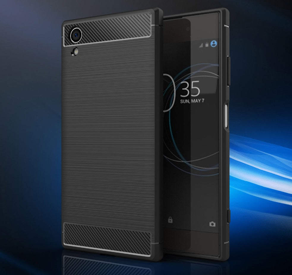 Capa Carbon Gel TPU Carbono Preto para Sony Xperia XA1 Plus - Multi4you®