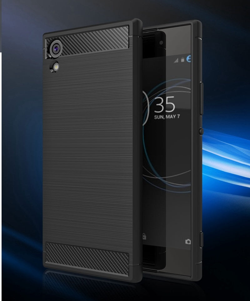 Capa Carbon Gel TPU Carbono Preto para Sony Xperia XA1 Ultra - Multi4you®