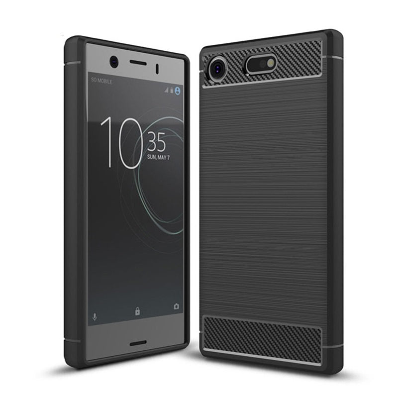 Capa Carbon Gel TPU Carbono Preto para Sony Xperia XZ1 Compact - Multi4you®