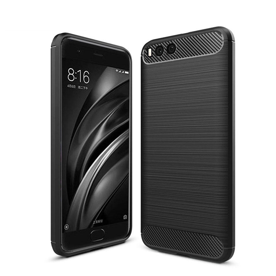 Capa Carbon Gel TPU Carbono Preto para Xiaomi Mi 6 - Multi4you®