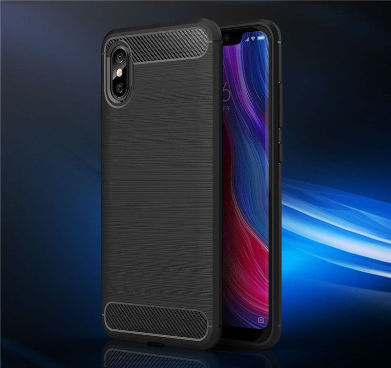Capa Carbon Gel TPU Carbono Preto para Xiaomi Mi 8 - Multi4you®