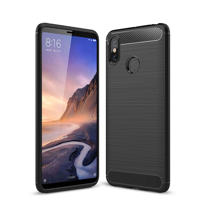 Capa Carbon Gel TPU Carbono Preto para Xiaomi Mi Max 3 (6.9") - Multi4you®