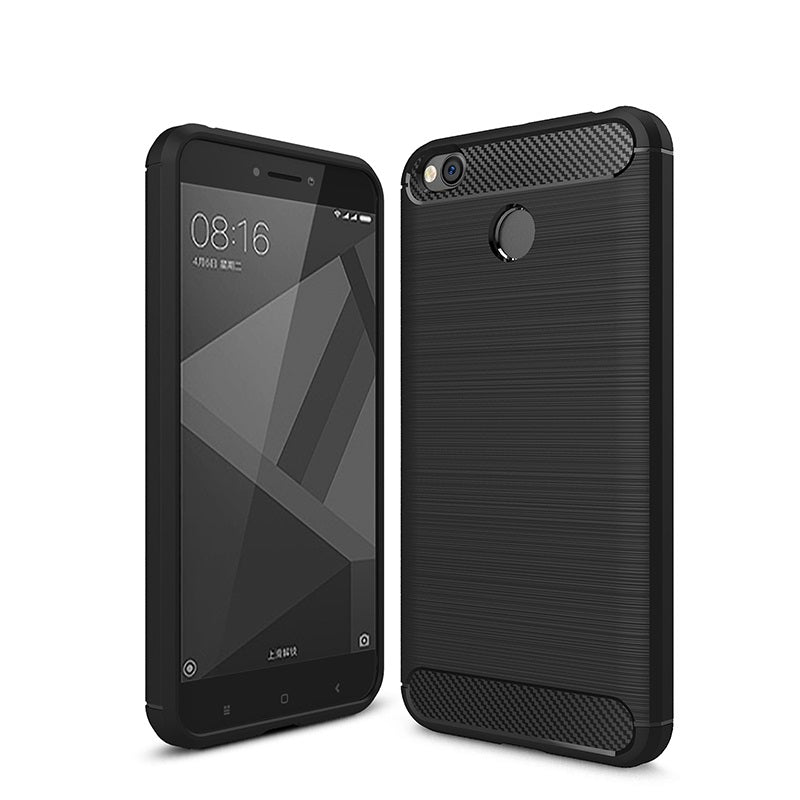 Capa Carbon Gel TPU Carbono Preto para Xiaomi Redmi 4x - Multi4you®