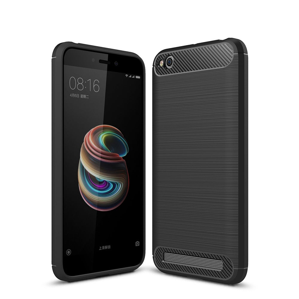 Capa Carbon Gel TPU Carbono Preto para Xiaomi Redmi 5A - Multi4you®