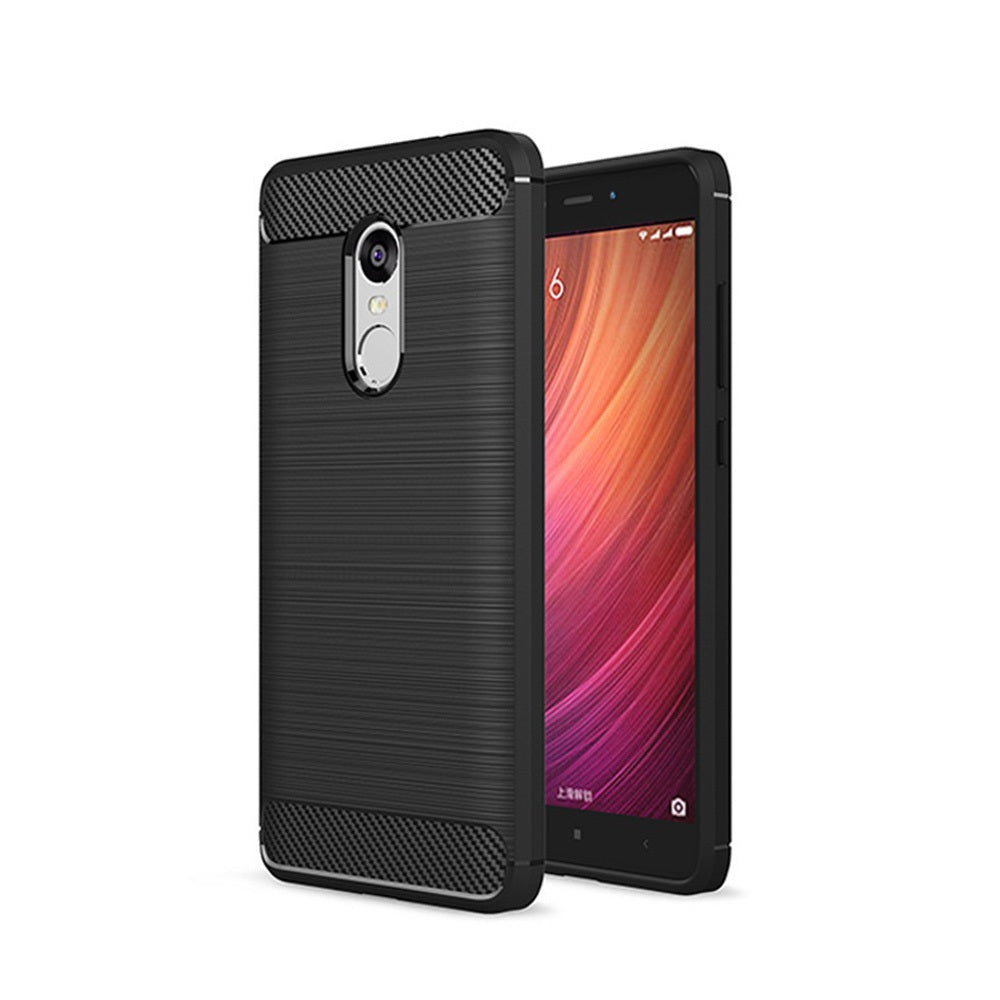 Capa Carbon Gel TPU Carbono Preto para Xiaomi Redmi Note 4 - Multi4you®