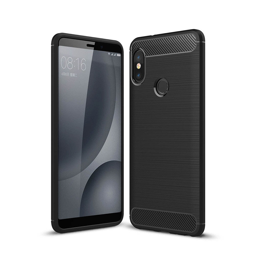 Capa Carbon Gel TPU Carbono Preto para Xiaomi Redmi Note 5 Pro - Multi4you®