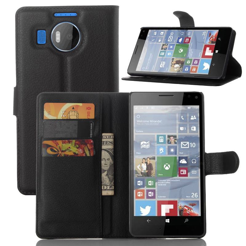 Capa Carteira Tipo Livro Wallet para Microsoft Lumia 950 XL