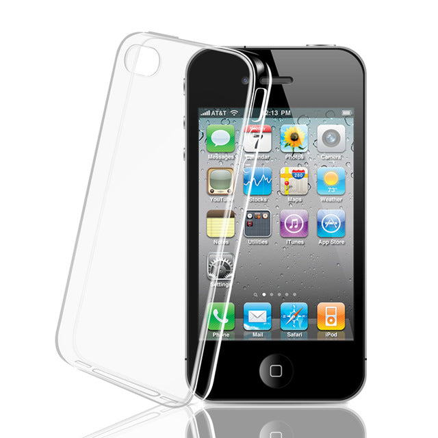 Capa Transparente Gel TPU Silicone para Apple iPhone 4