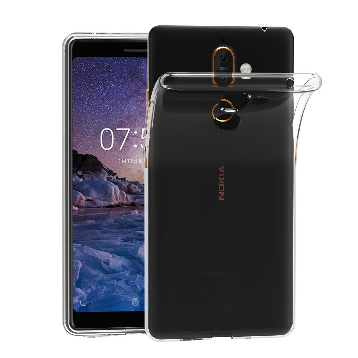 Capa Transparente Gel TPU Silicone para Nokia 7 Plus - Multi4you®