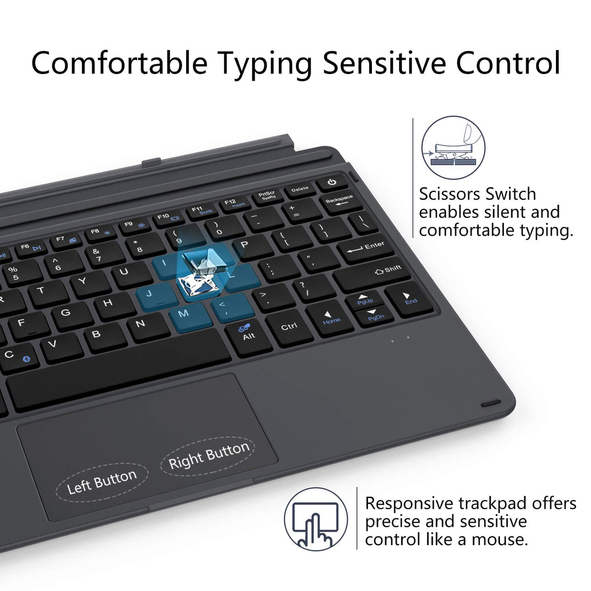 Capa Teclado BLUETOOTH para Surface GO - Type Cover Wireless (QWERT Inglês) - Multi4you®