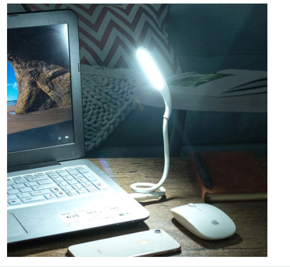Candeeiro USB regulável 18 LED com 3 níveis de brilho