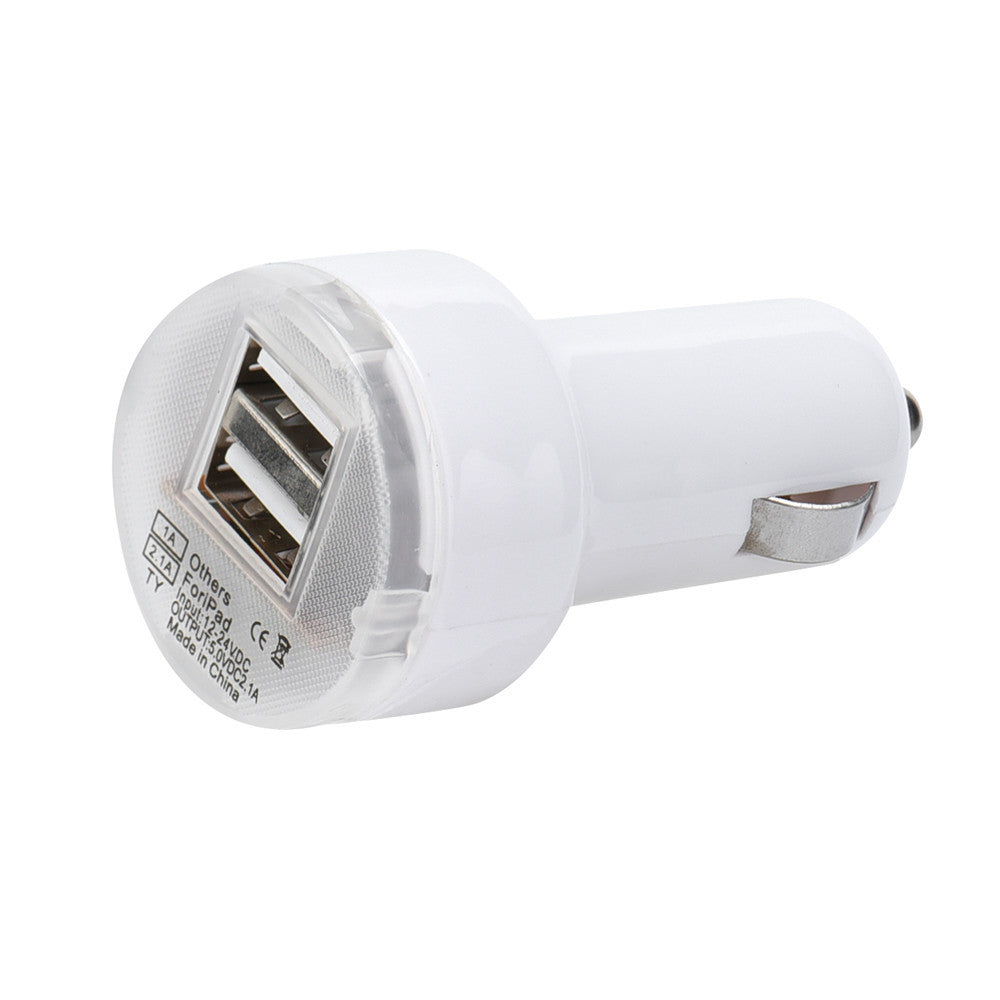 Carregador Isqueiro Duas Portas USB (Branco) - Multi4you®