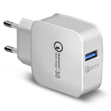 Carregador Rápido Qualcomm 3.0 USB - Fast Charge (Branco) - Multi4you®