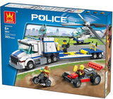 City Camião + Helicóptero Policias 393 Peças