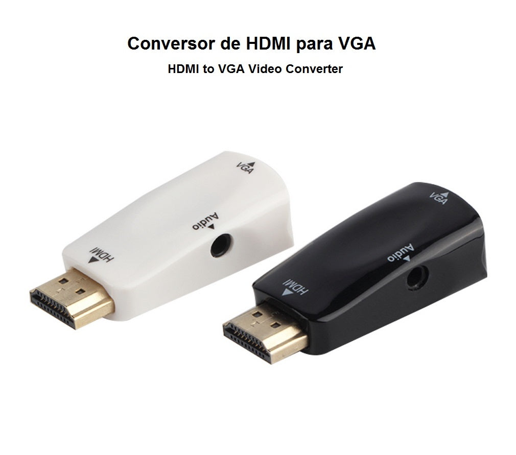 Conversor HDMI para VGA com Áudio (mini) - Multi4you®