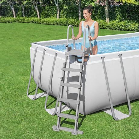 Bestway 58332 - 132 cm de escada com uma plataforma de unidade cinza