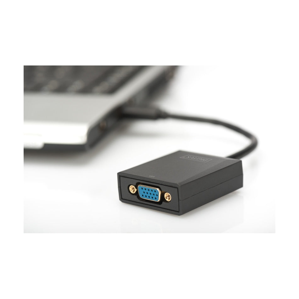 Digitus Cabo Adaptador USB 3.0 para VGA Full HD 1080p DA-70840 (Preto)