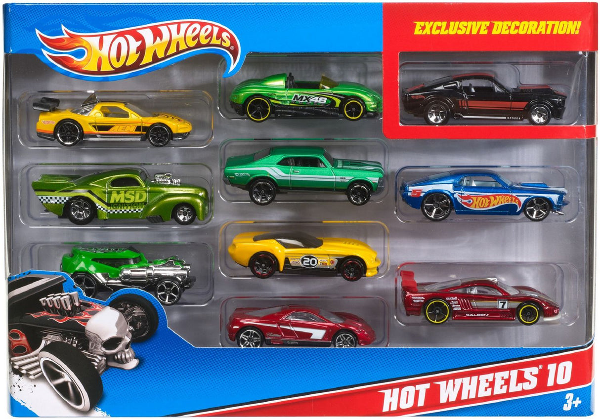 Hot Wheels - Pack 10 Veículos (Sortido)
