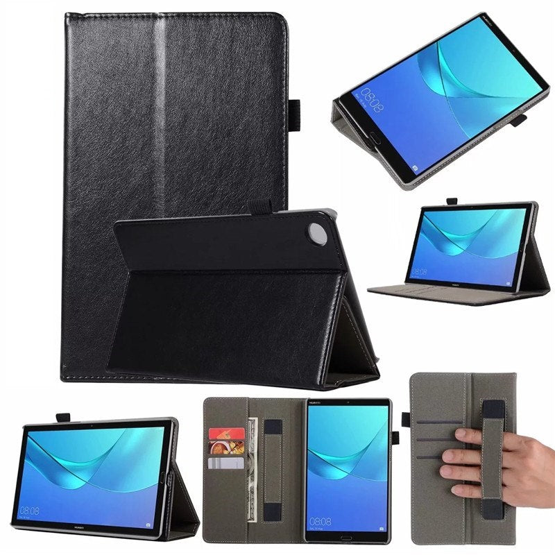 Capa Couro com Slot para Cartões e Alça de Mão para Huawei MediaPad M5 8 8.4'' - Multi4you®