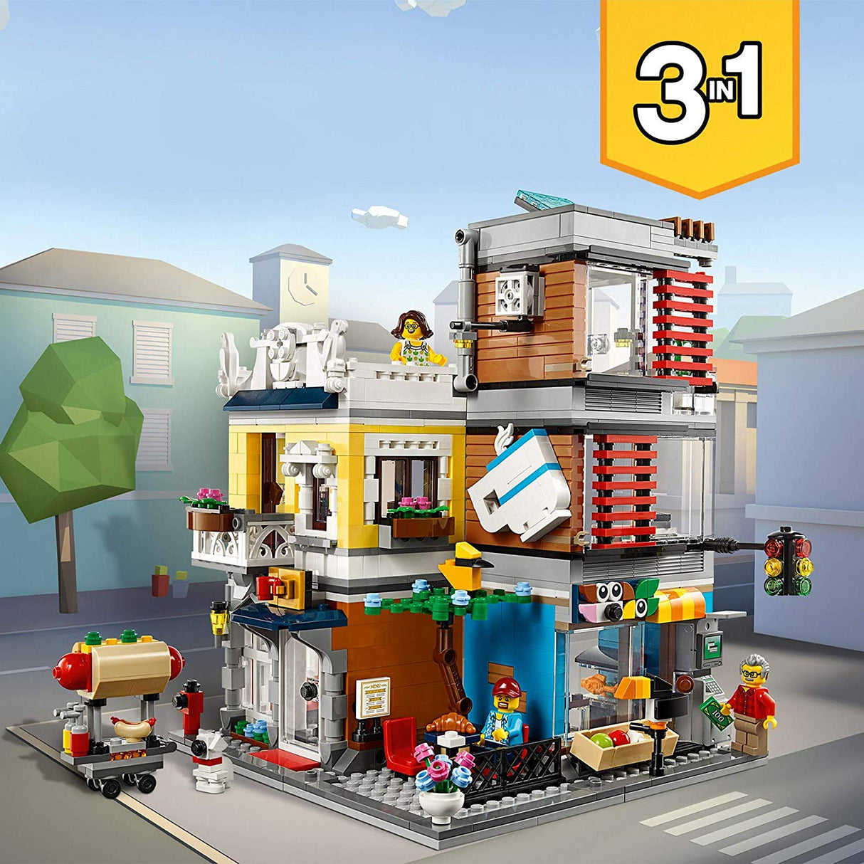 LEGO Creator 31097 Casa da Cidade com Loja de Animais e Café