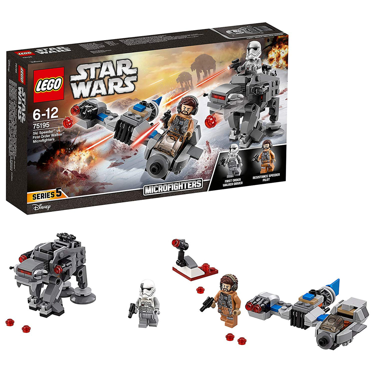 LEGO Star Wars 75195 Microfighters Ski Speeder contra Walker da Primeira Ordem