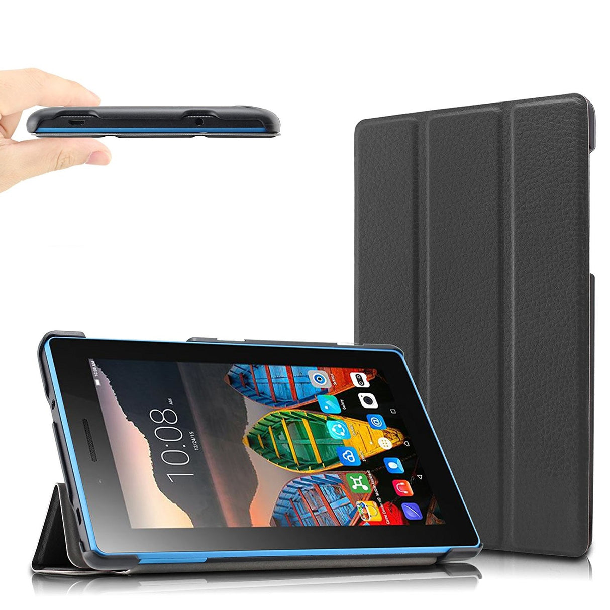 Capa 3 Dobras Smart Case Trifold Slim para Lenovo Tab 3 8 Plus - Multi4you®