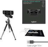 Logitech C922 Pro Webcam, HD 1080p/30fps