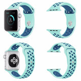 Pulseira Bracelete Desportiva Silicone para Apple Watch 38mm MENTA/AZUL - Multi4you®