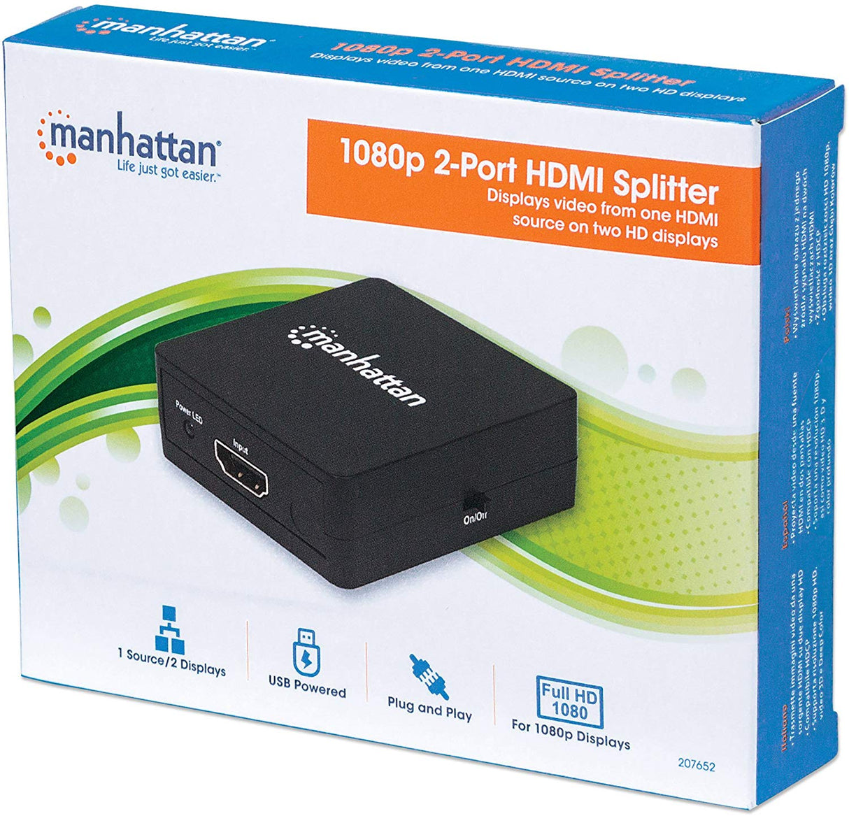 Manhattan 207652 HDMI multiplicador de vídeo