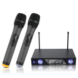 Microfone Wireless com Receptor 2 Canais - Karaoke Player - VHF 200-800 MHz - Multi4you®