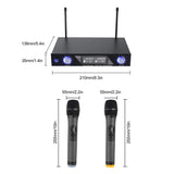 Microfone Wireless com Receptor 2 Canais - Karaoke Player - VHF 200-800 MHz - Multi4you®
