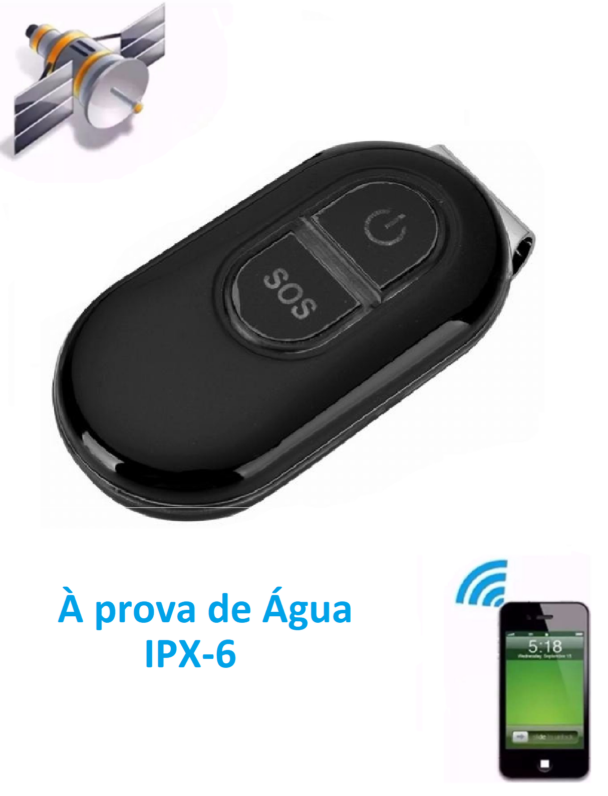 Localizador GPS Tracker Posicionamento Remoto GSM / GPRS / GPS À Prova de Água (Preto) - Multi4you®