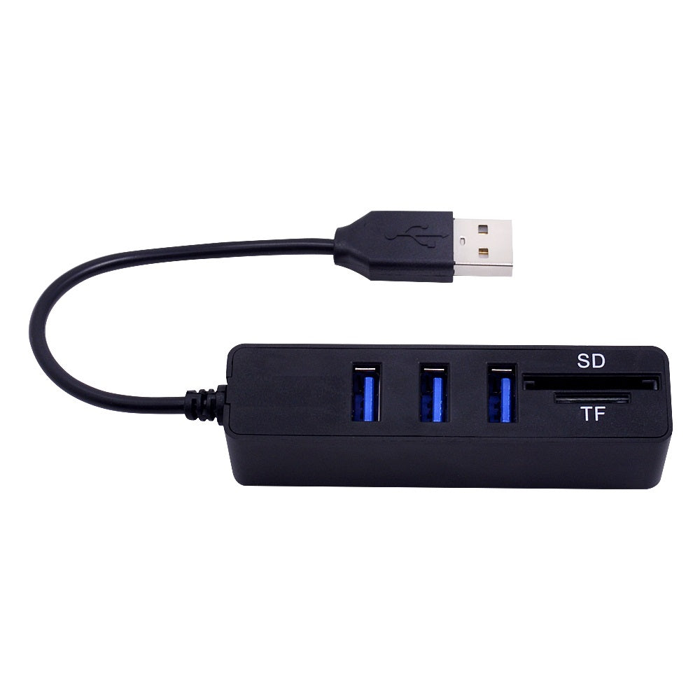 Multi Hub USB 3 Portas / Leitor de Cartão SD / Micro SD (Preto) - Multi4you®