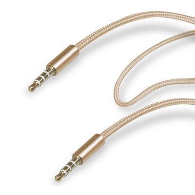 Cabo de Audio Estéreo Macho-Macho Jack 3.5Mm Gold Collection Dourado