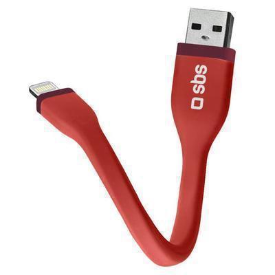 Cabo de Dados Mini 12Cm Sbs Apple Lightning Mfi Vermelho