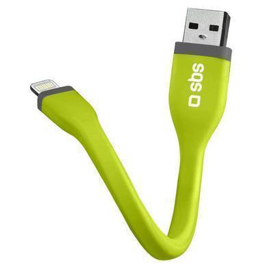 Cabo de Dados Mini 12Cm Sbs Apple Lightning Mfi Verde