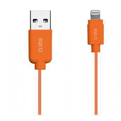 Cabo de Dados Sbs 1 Metro Lightning Apple Mfi para iPhone 5/6/7/8 Ipad Laranja