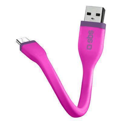 Cabo de Dados Sbs Mini 12Cm Micro USB Rosa